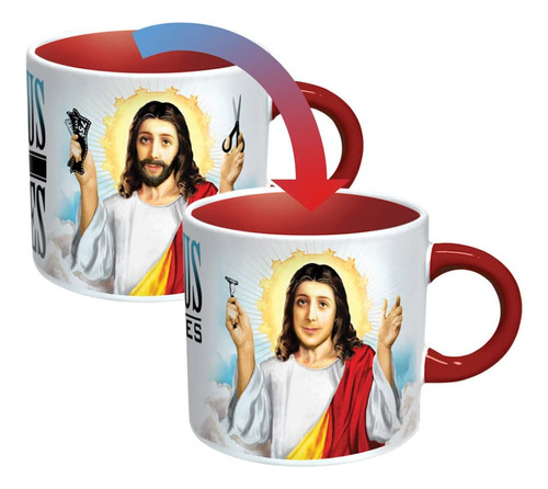 Jesús Afeita Desapareciendo Taza De Café  añadir Agua Calie