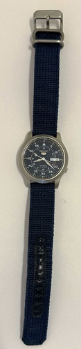 Reloj Seiko Automatico Para Hombre Azul Sumergible Militar