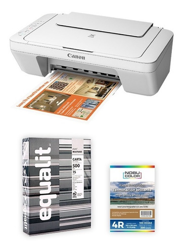 Pack Multifuncional Canon Mg2410 + Papel Foto + Resma 500 Hj