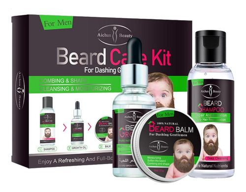 Kit Para Barba Cuidado Y Crecimiento De Barba