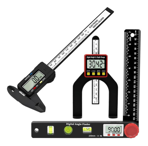 Regla De Ángulo De Transportador Digital De 3x6 Pulgadas