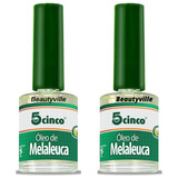 02 Óleo Melaleuca P/ Unhas 15ml 5cinco Contra Fungos Micoses