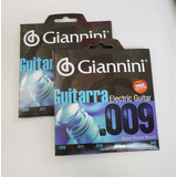 Encordoamento Giannini Para Guitarra .009 Kit Com 2 Jogos