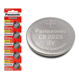 Bateria Cr2025 Panasonic 3v Moeda 5 Unid Botão
