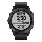 Smartwatch Garmin Zafiro Fenix 6s 1.2  Caja 42mm De  Polímero Reforzado  Black/carbon Gray, Malla  Black De  Silicona