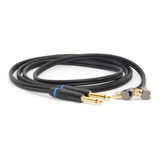 Cable  Audio 2 Plug 6,5 Mono A 2 Rca 90º Metalico De Lujo