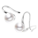 Aros Pendientes Plata Fina 925 Perlas Naturales Agua Dulce