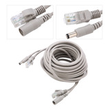 5m/10m/15m/20m Rj45+dc Ethernet Cctv Cable Para Cámaras Ip