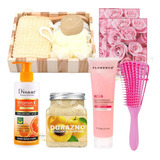 Set Spa Baño Jabón Loción Crema Exfoliante Colección Floral