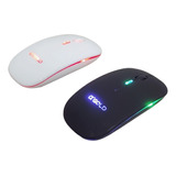 Mouse Sem Fio Recarregável De Led Ergonômico Alta Precisão