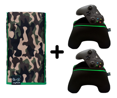 Kit 1 Funda Camuflado Xbox Series X + 2 Fundas Joystick