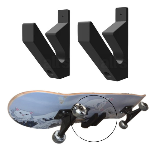 Suporte De Parede Para Skate Shape Na Horizontal + Parafusos