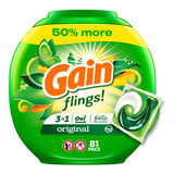 Detergente En Capsulas Gain Flings Original 81 Pods