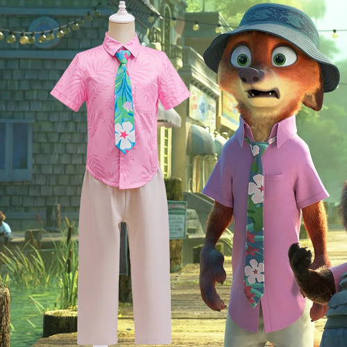 Disfraz Zootopia 2 Nick Wilde Niños Camisa+corbata+pantalón 3pcs Para Navidad Año Nuevo Fiesta Casual Cl