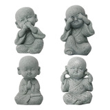 Estatua Hindú Con Forma De Bebé Buda, Decoración, 4 Unidades