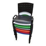 Silla Fija Plastica Apilables X4 Unidades Varios Colores