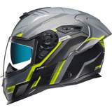 Casco Sx.100r Nexx Gridline Gris/amarillo Fluo