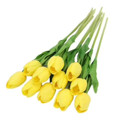 Ramo De 11 Tulipanes Tacto Natural Tulipan Artificial Elige