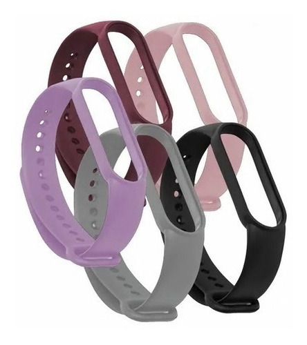 Kit 5 Pulseiras Colorida Mi Band 5 /mi Band 6 Pronta Entrega