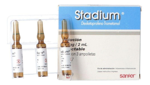 Stadium Solución Inyectable 50 Mg Caja Con 3 Ampolletas