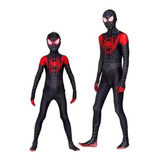 Traje Spiderman Para Miles Morales Cosplay Adultos Medias