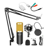 Microfono Condenser F80035 + Cable Y Smartphone Camara Pc