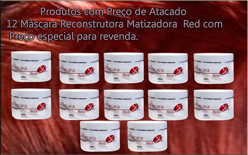 Revender Produtos - Kit Com 12 Máscara Matizador Vermelho