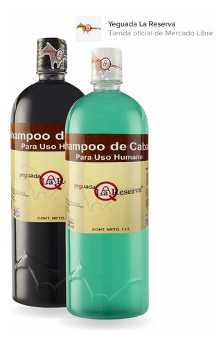 2 Shampoo Del Caballo Negro Y Verde Sabila Yeguada Reserva