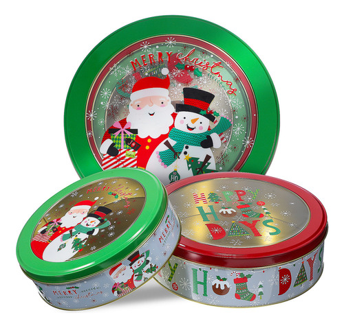 Latas Para Galletas Navideñas, Recipientes Para Galletas, Ta