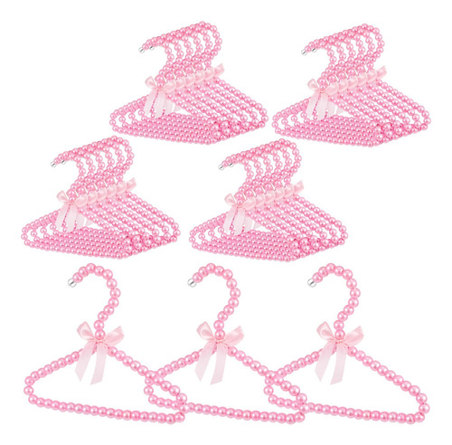 20 Pcs Percha De Ropa Pequeña De Perlas For Niños, Mascotas