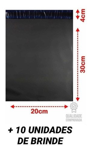 100+10 Und Saco Plastico Envio De Roupa Correio Grosso 20x30