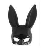 Máscara De Conejo Con Orejas Xl - Negro