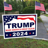 Trump 2024 Make America Great Again - Letrero De Patio De 12