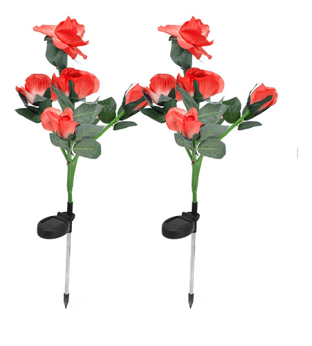 Lámpara Led Para Flores, 2 Unidades, 6 Rosas Solares, Imperm