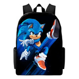 Mochila Escolar Menino Menina Infantil Escolar Escola Desenho Do Tecido Sonic M21