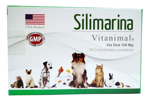 Silimarina Vitanimal Suplemento Perro Y Gato 30 Comprimidos
