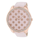 Reloj Guess Para Mujer U0258l3 Correa De Cuero Rosado Con