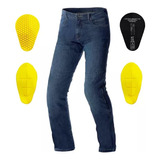 Pantalón Jean Moto Protección  Seventy Sd-pj10 Corte Clásico