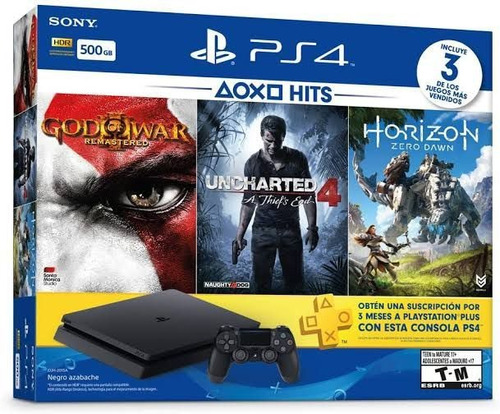 Playstation 4 Slim 500 Gb Preto 3 Jogos 