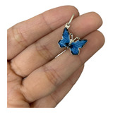 Dije De Plata 925 Mariposa Chico Esmaltado Mujer 