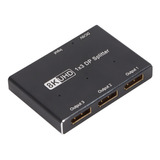 1x3 Dp Splitter Displayport 8k 30hz 4k 144hz Conjunto De Tri