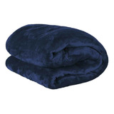 Cobertor Manta Microfibra Casal Azul Marinho