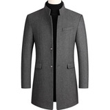 Gabardina De Lana Para Hombre Para Otoño E Invierno, Gruesa