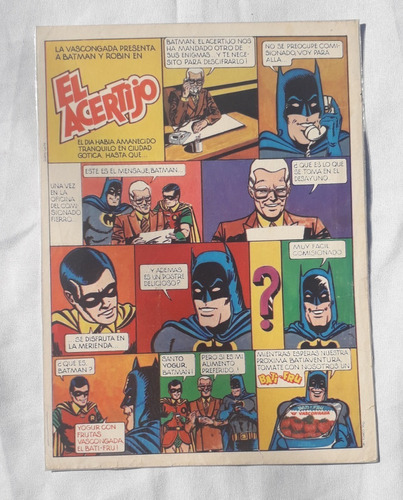 Clipping Propaganda Revist Antigu Bati Fru Batman Vascongada