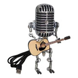 Micrófono Para Tocar La Guitarra, Robot, Escritorio, Lámpara
