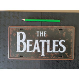 Quadro Metal The Beatles 30x15cm | Relevo | Frete | 12xsj