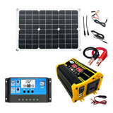 12v Kit De Panel Solar Inversor De Corriente De 300 W