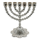 Candelabro Tradicional De 7 Ramas Hanukkah Menorah, Vintage