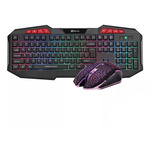 Kit Combo Mouse Y Teclado Gamer Iluminado Usb Luz Led Gaming