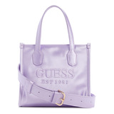 Guess Mini Bolso Tote Silvana Con Doble Compartimento, Lavan